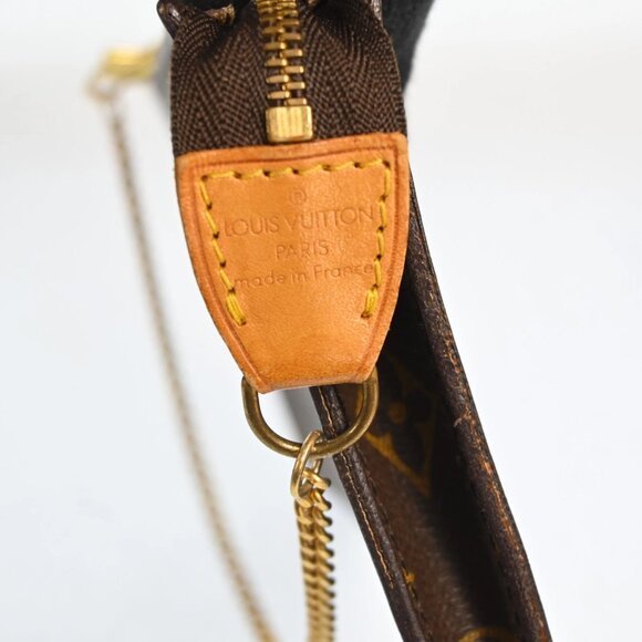 Authentic LOUIS VUITTON Monogram Bucket PM Pouch with Chain bsj425-110825 - Picture 8 of 16